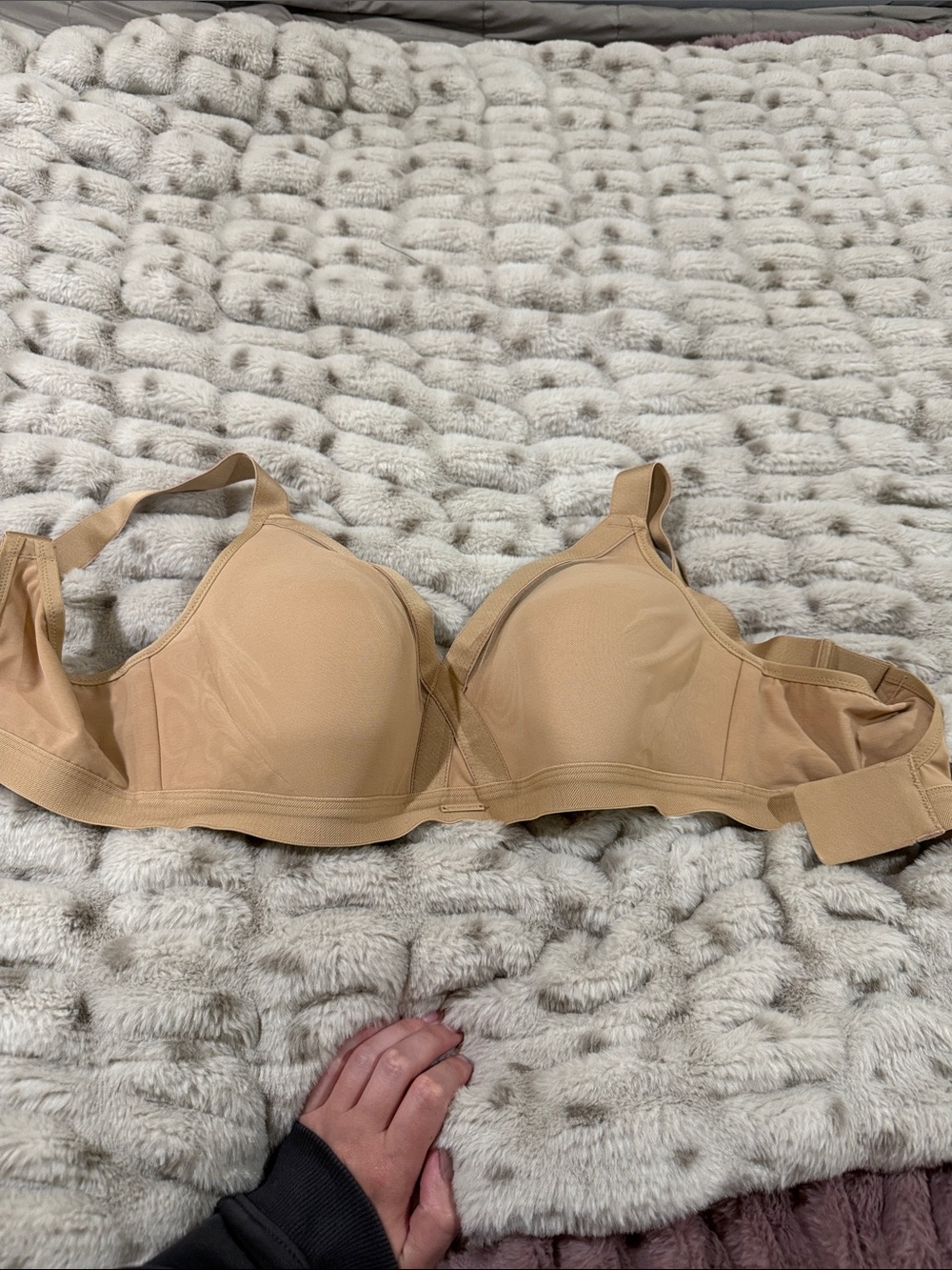 Honeylove Nude Beige Wireless Contour Bra 36 D EUC